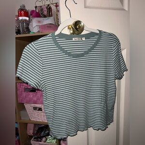 Heart & Hips Green Fitted Crop Top T-Shirt